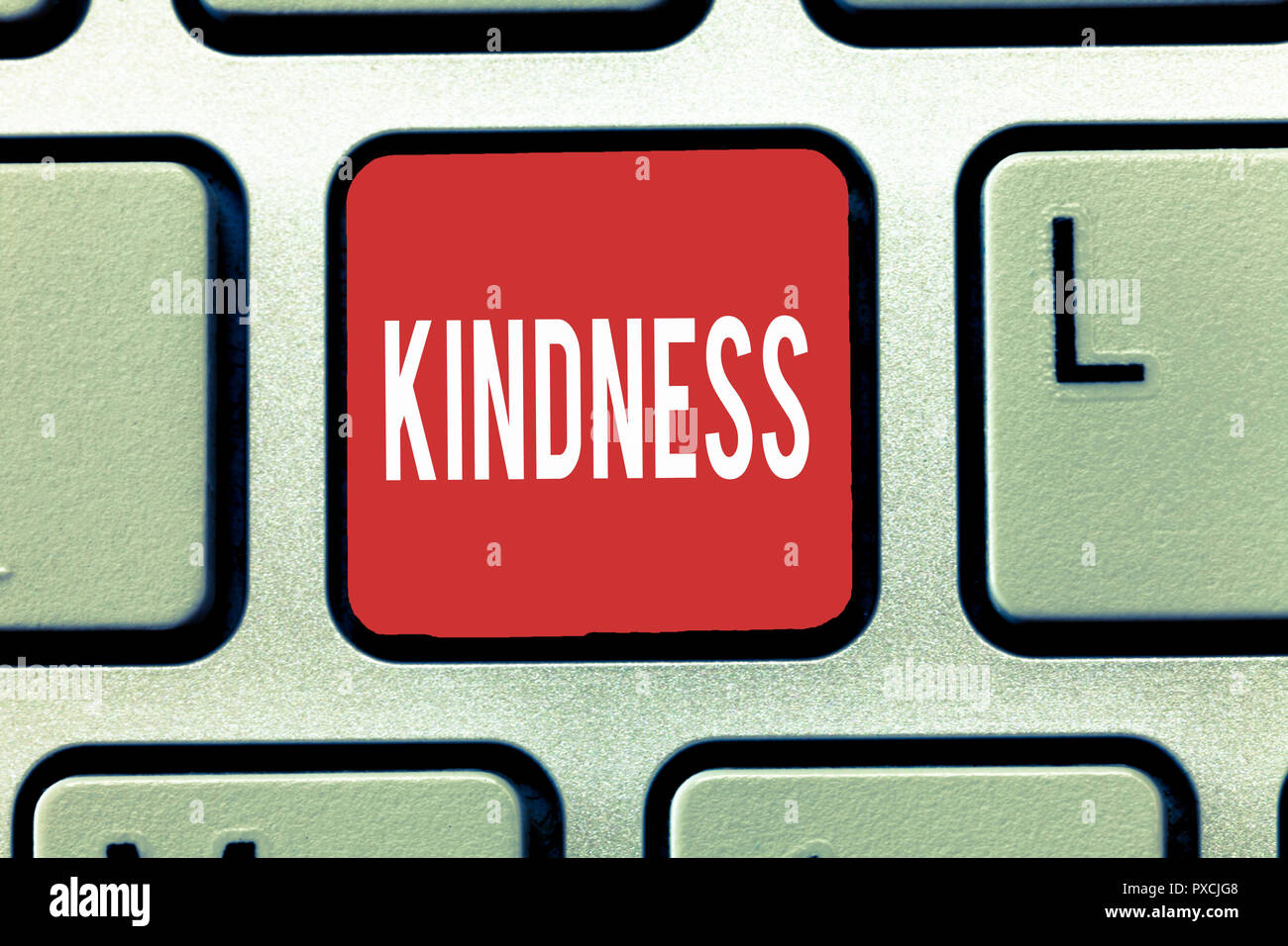 Text sign showing Kindness. Conceptual photo quality of being friendly ...