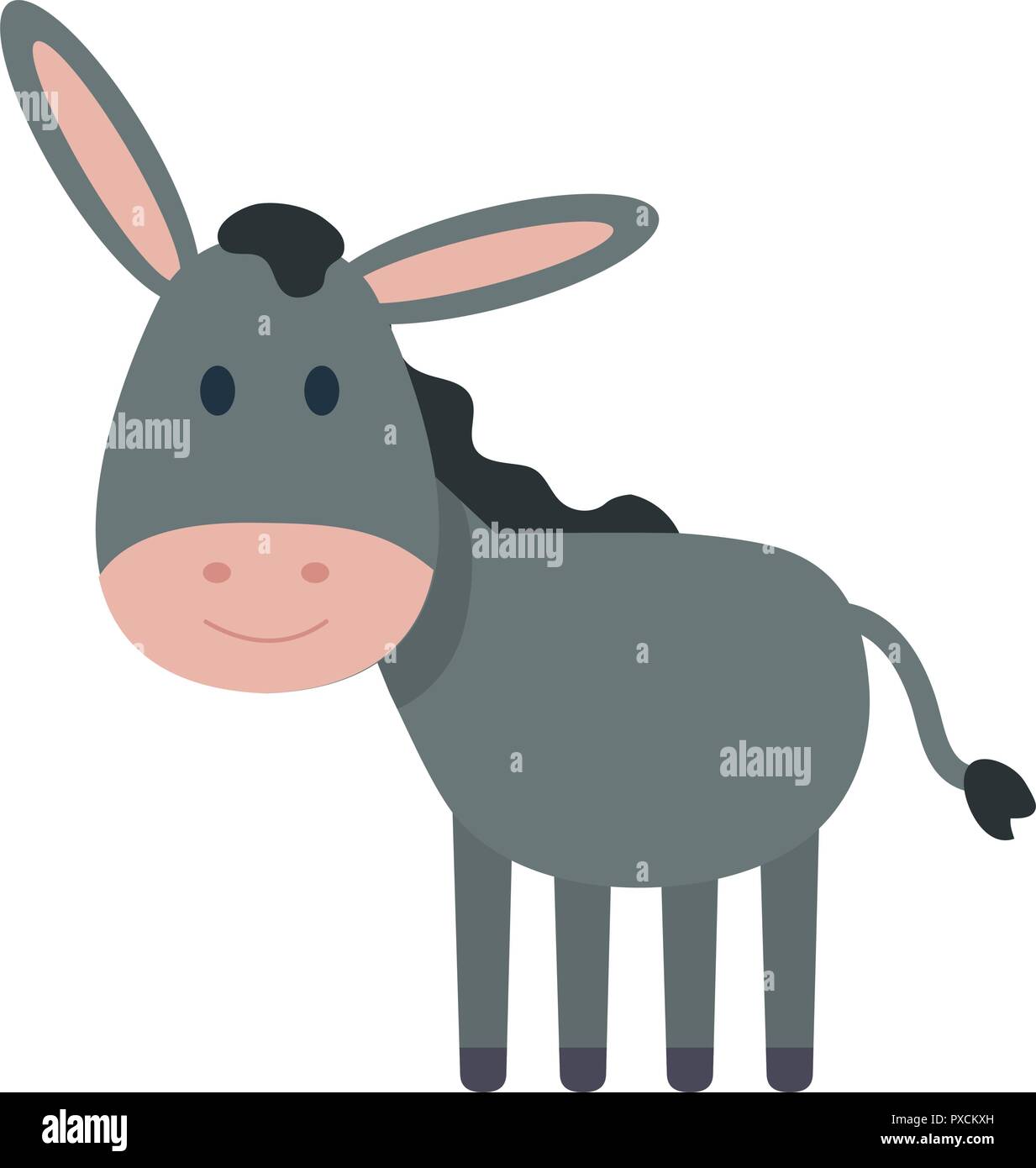 cute mule manger character Stock Vector