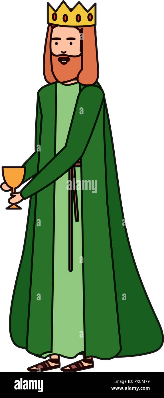 wise kings manger characters Stock Vector