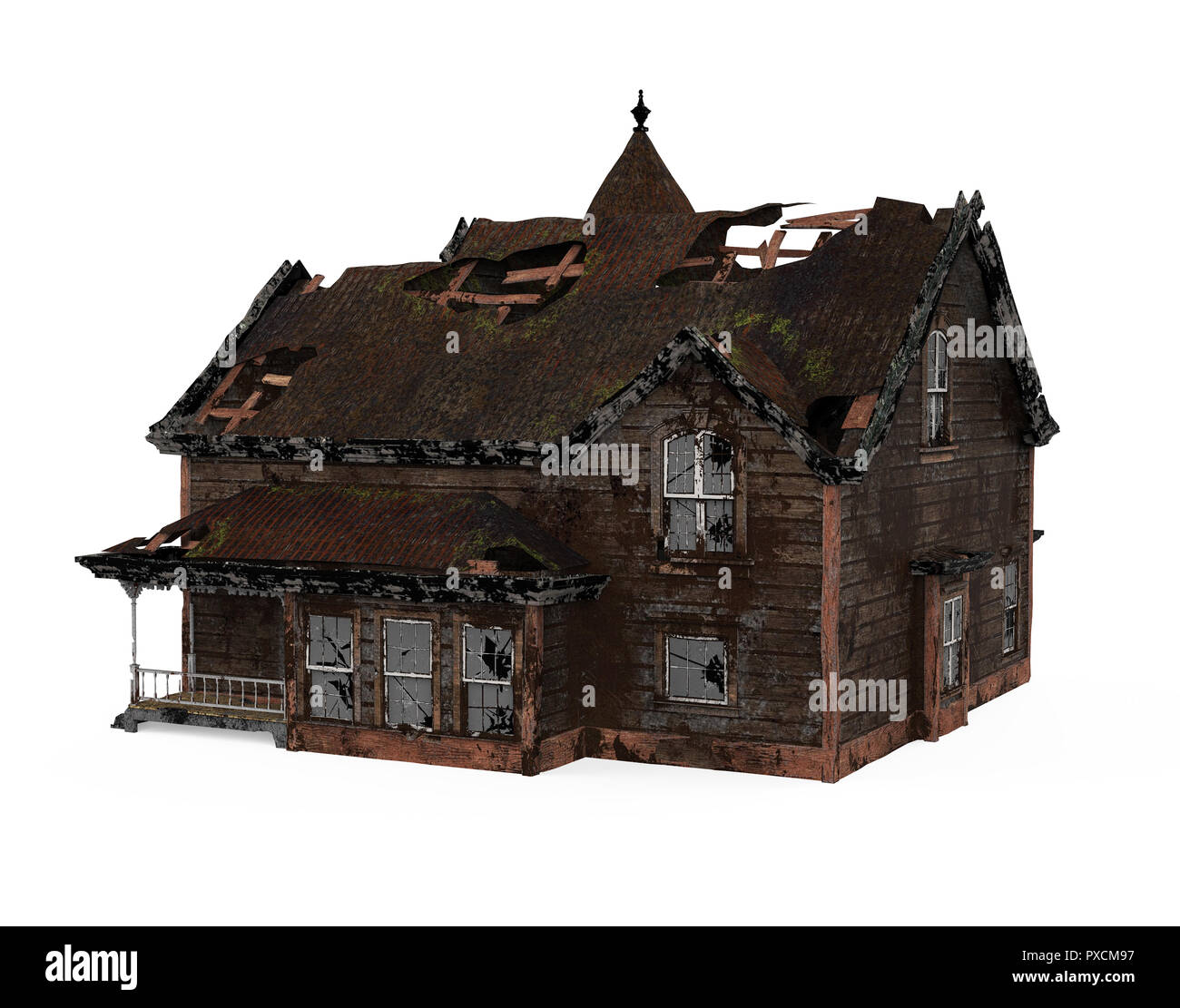Haunted House Isolated Stock Photo