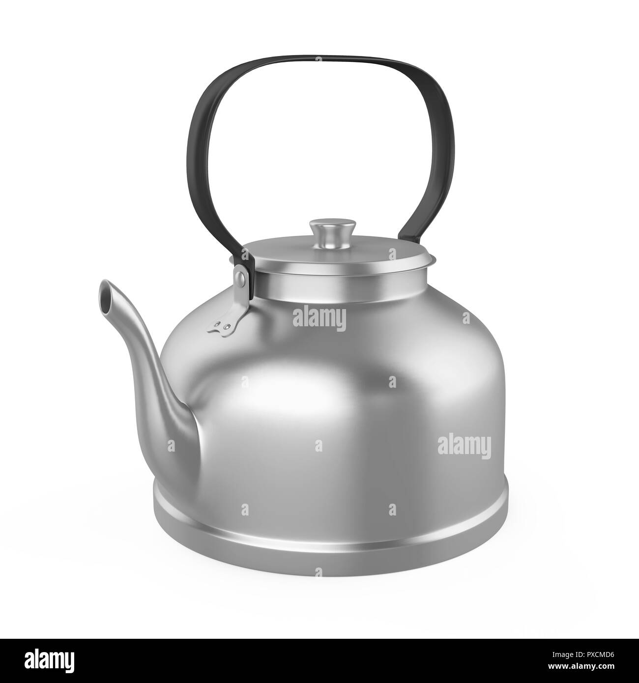 Silver Pot with Whistle for Water Boiling Stock Illustration - Illustration  of isolated, silver: 10378882