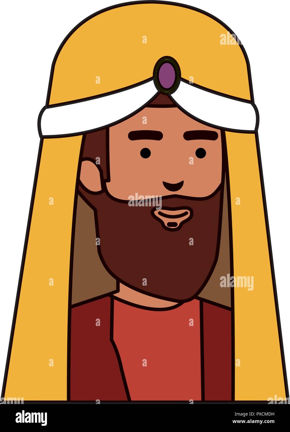 wise kings manger characters Stock Vector