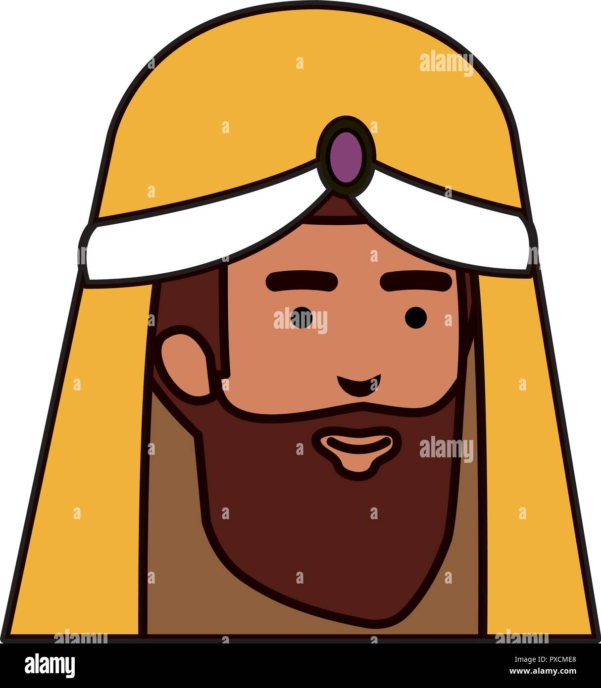 wise kings manger characters Stock Vector