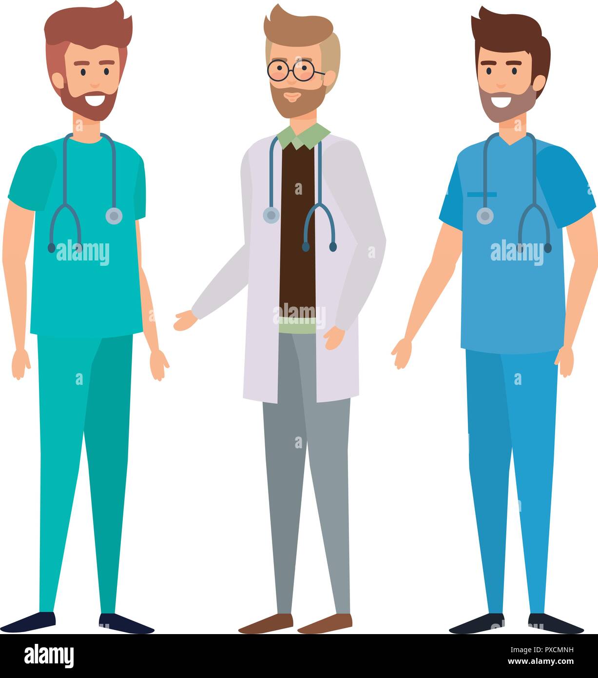 Young scientist medical group Stock Vector Images Alamy