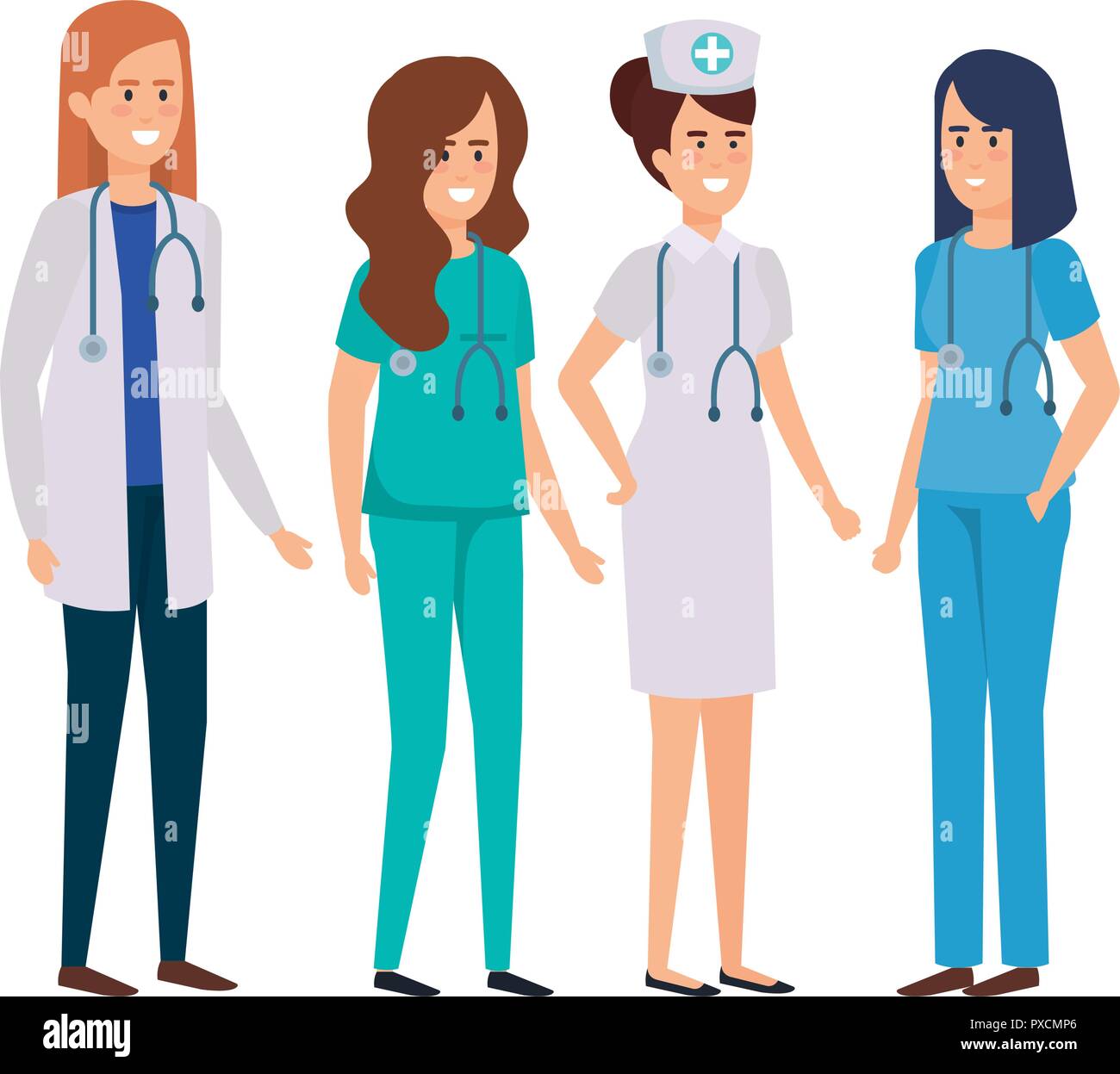 group of doctors with nurse Stock Vector Image & Art - Alamy