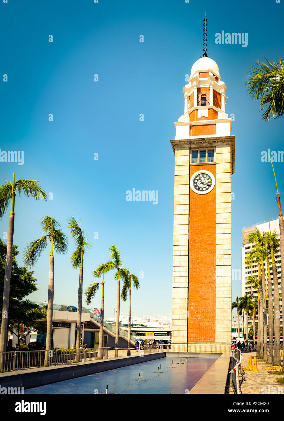 The Clock Tower. Famous landmark in Hong Kong. Stock Photo