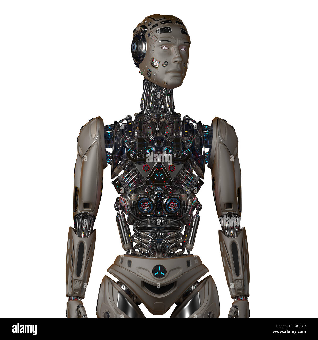 Торс робота. Робот мужчина. Робот женщина для мужчин. Металлический серебристый робот. Голос робота мужской