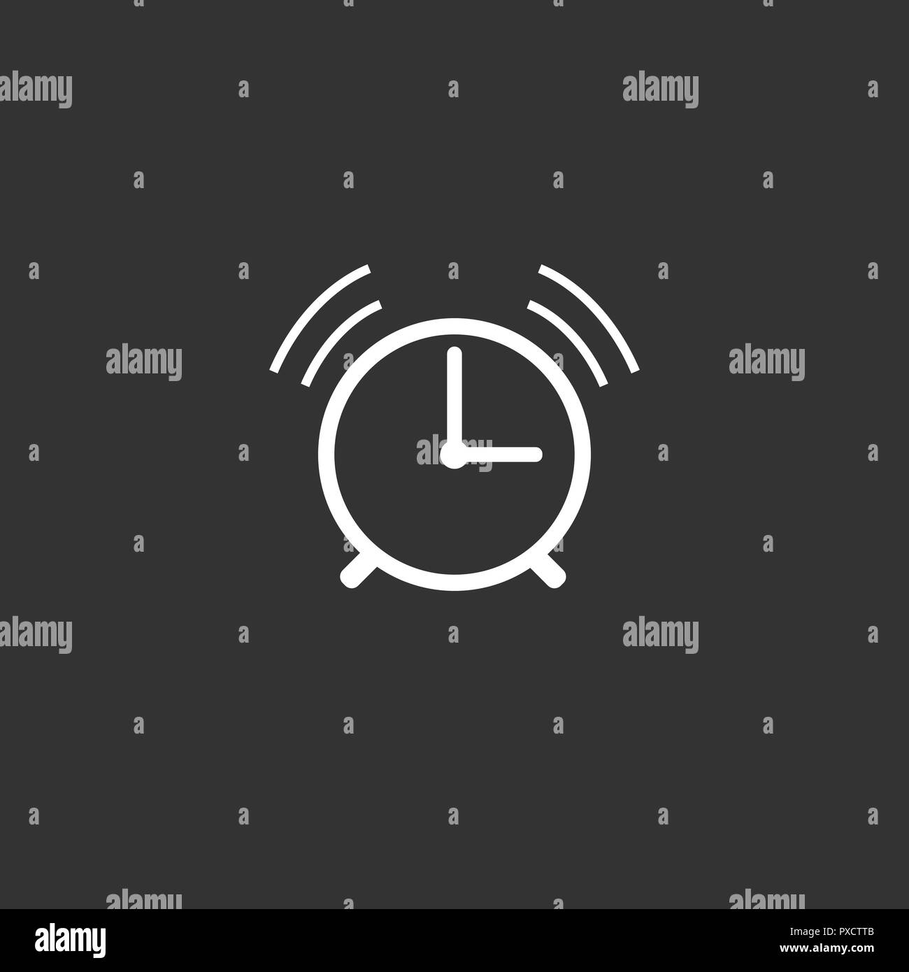 Alarm, clock icon vector illustration Stock Vector Image & Art - Alamy