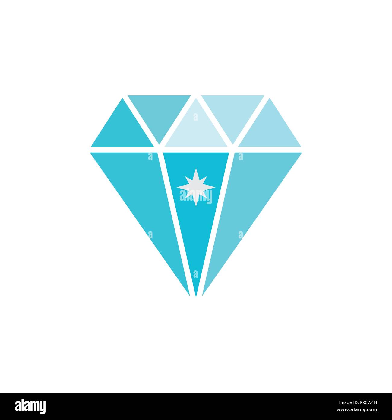 Jewelry symbol. Diamond Vector illustration flat Stock Vector Image