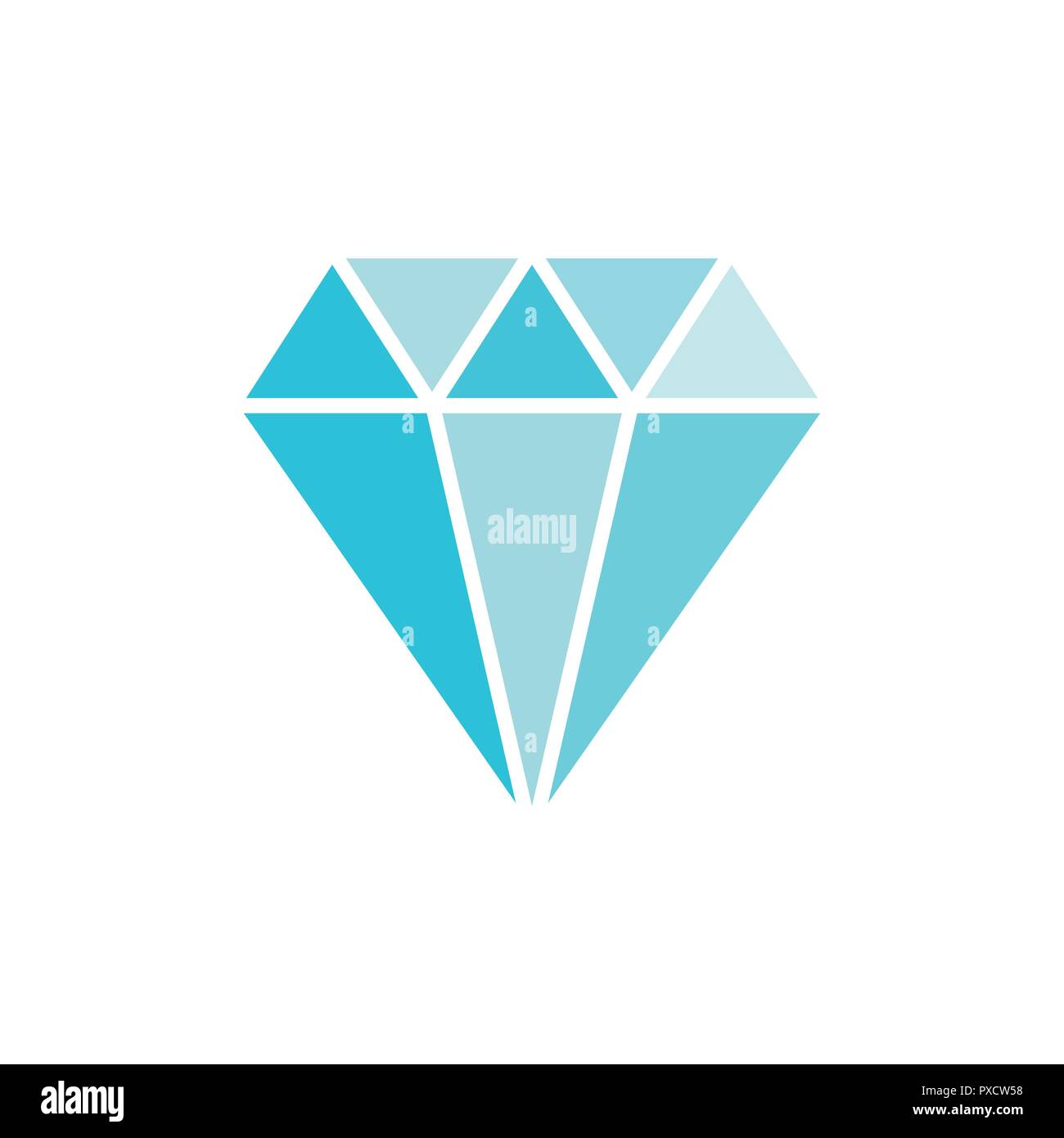 Jewelry symbol. Diamond Vector illustration flat Stock Vector Image