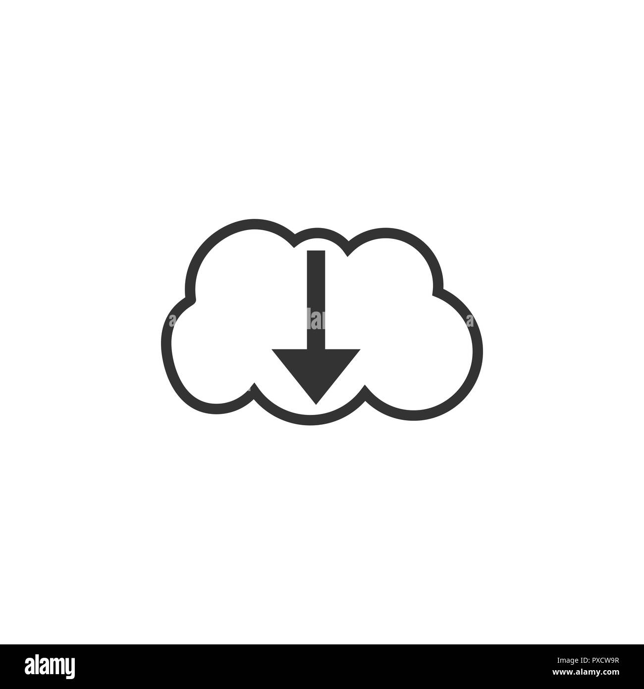 Cloud download icon. Vector illustration Stock Vector Image & Art - Alamy