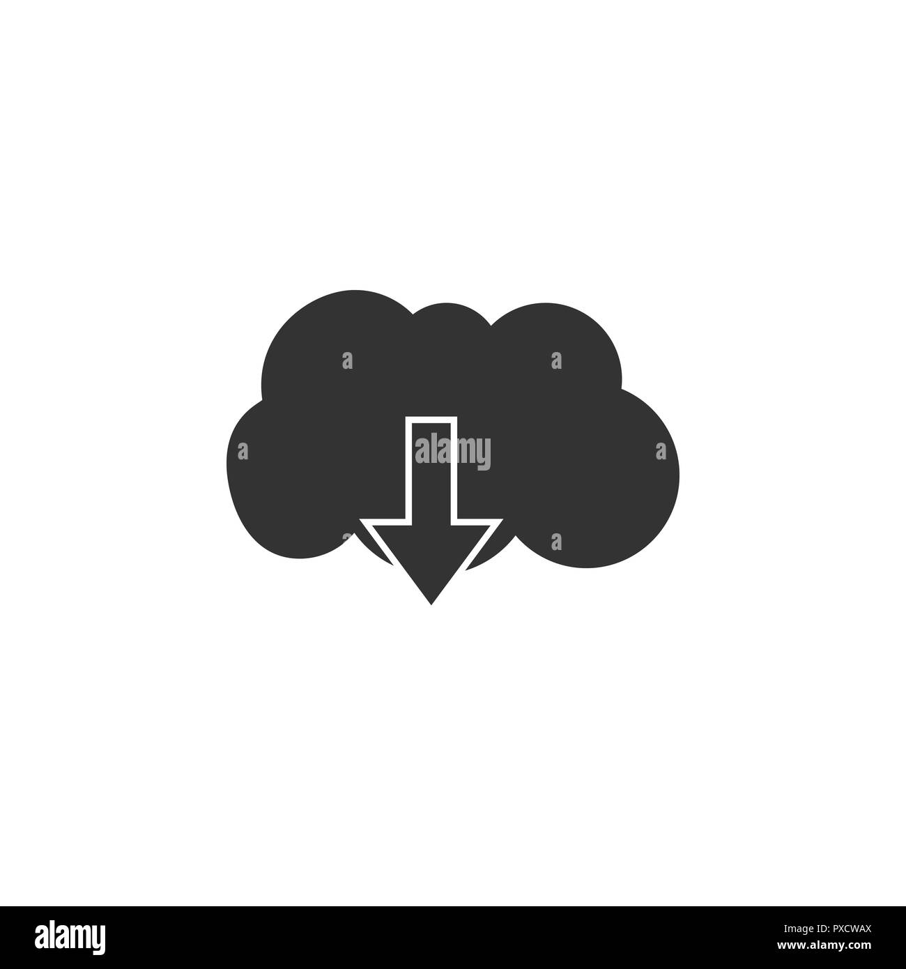 Cloud download icon. Vector illustration Stock Vector Image & Art - Alamy