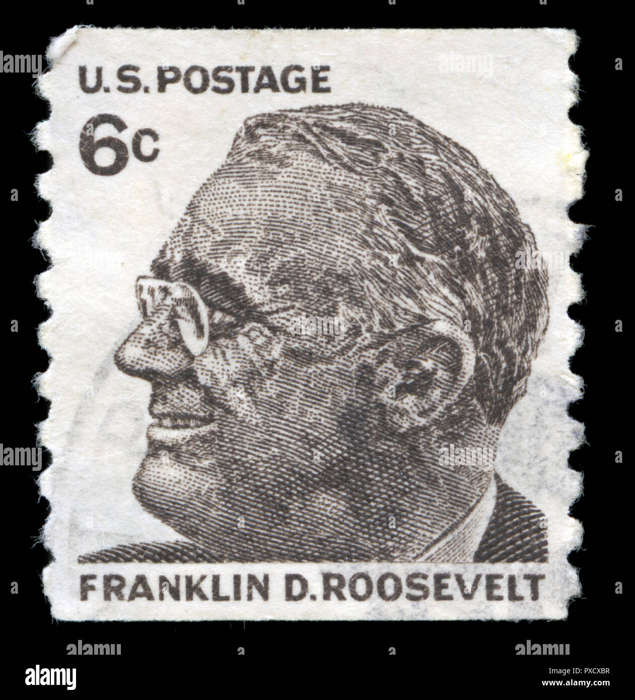 Postmarked stamp from United States of America (USA) in the Famous Americans series issued in 1968 Stock Photo