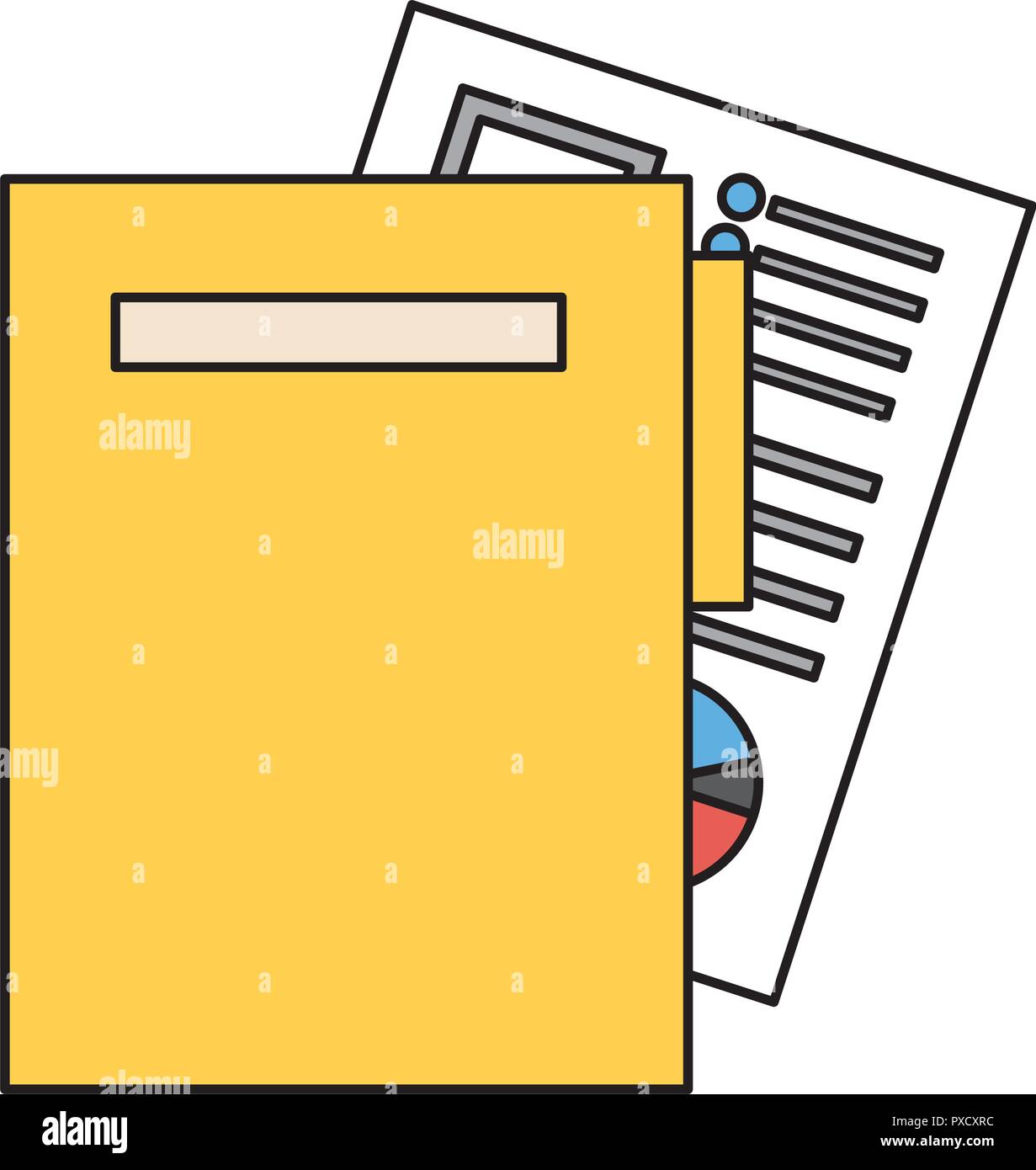 office folder file on white background vector illustration Stock Vector ...