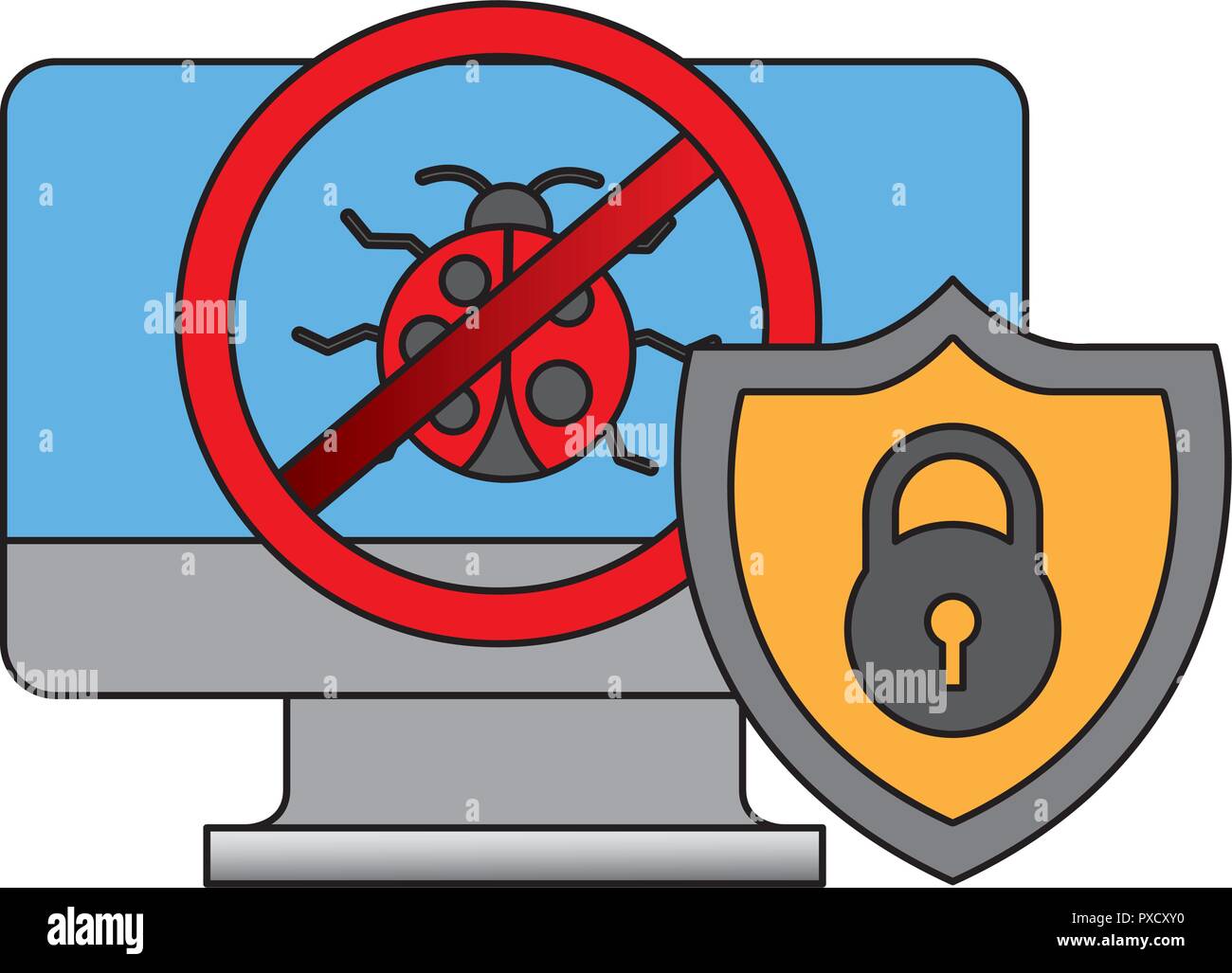 Computer Virus Shield Cyber Security Digital Vector Illustration Stock Vector Image Art Alamy Computer Virus Shield Cyber Security Digital Vector Illustration Stock Vector Image Art Alamy