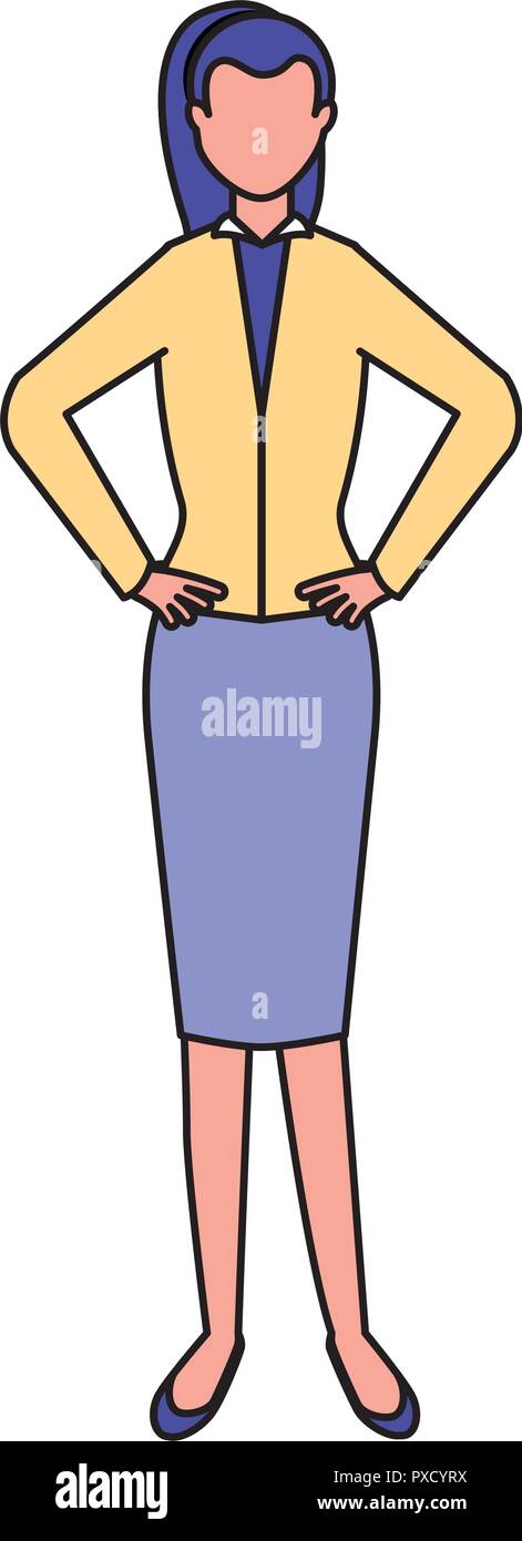 business woman standing character Stock Vector Image & Art - Alamy