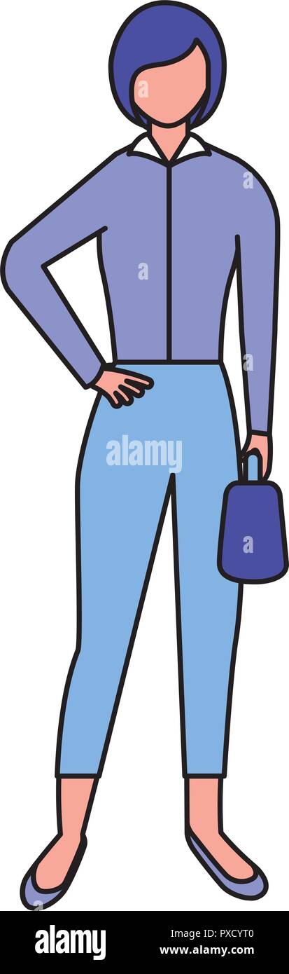 business woman standing character Stock Vector Image & Art - Alamy