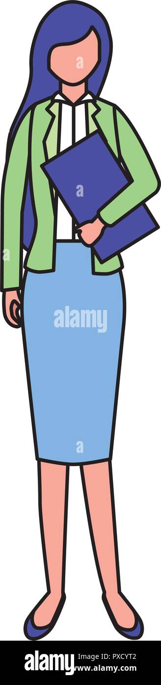business woman standing character Stock Vector Image & Art - Alamy