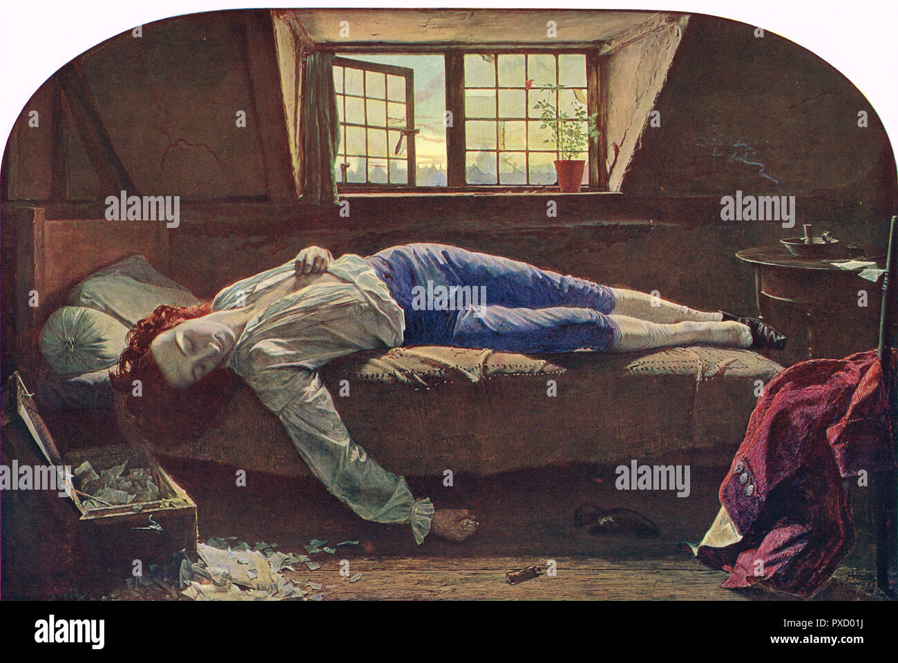 The Death of Chatterton, by Henry Wallis (1830-1916) Stock Photo