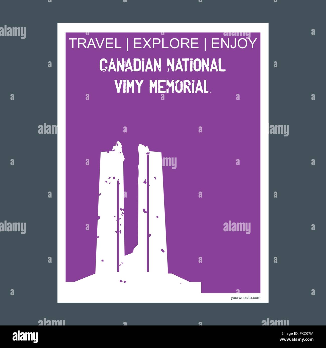 Canadian National Vimy Memorial Vimy, France monument landmark brochure ...
