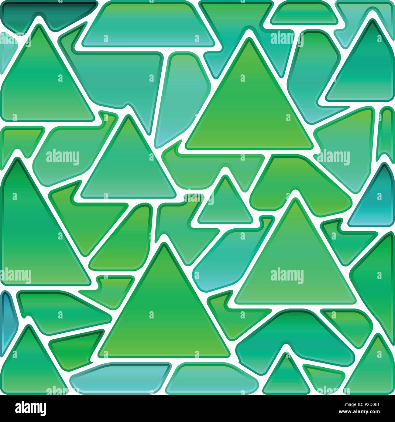 abstract vector stained-glass mosaic background - green and blue ...
