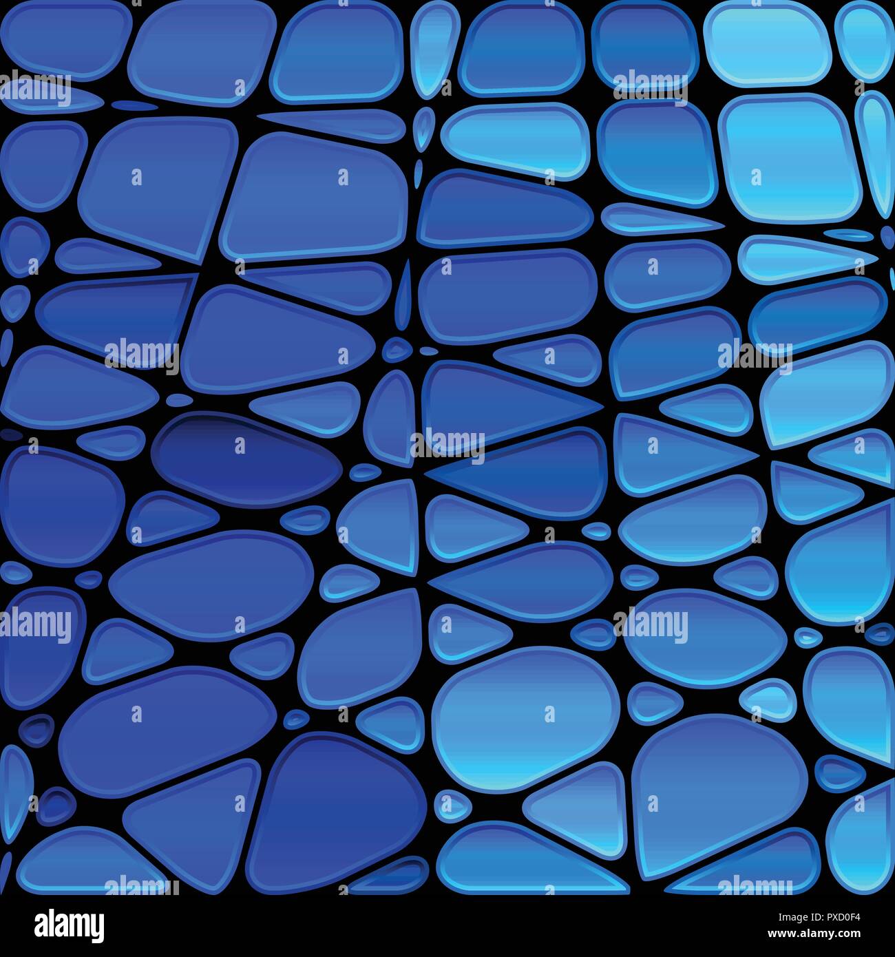abstract vector stained-glass mosaic background - dark blue Stock ...