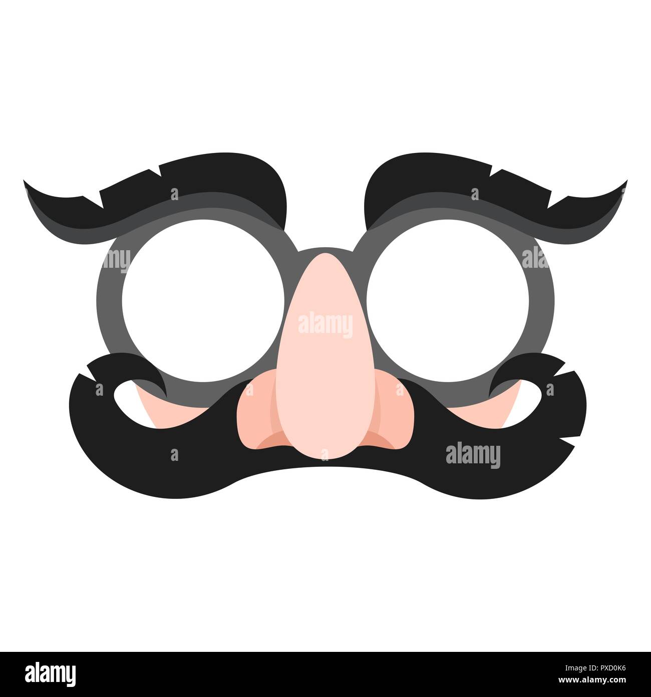 Mask of a man with mustache. Concept design Stock Vector