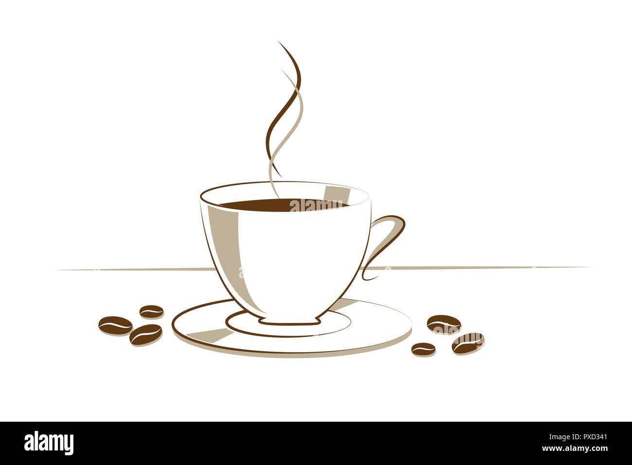Black aromatic coffee Stock Vector Images - Alamy