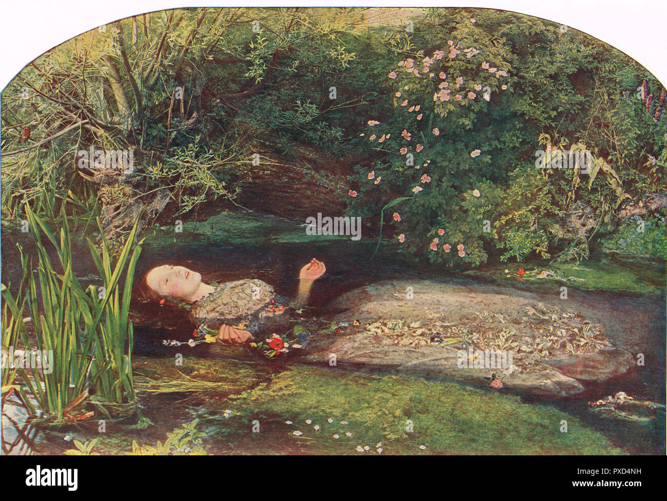 Ophelia, by John Everett Millais (1829-1896) Stock Photo