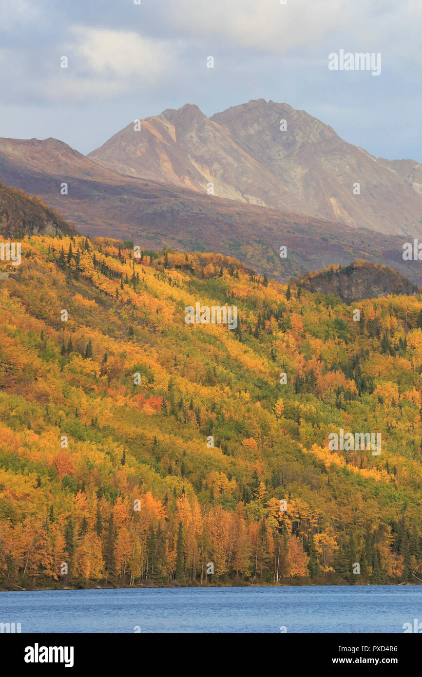 Long Lake on Glenn Highway Alaska in the Fall Stock Photo Alamy