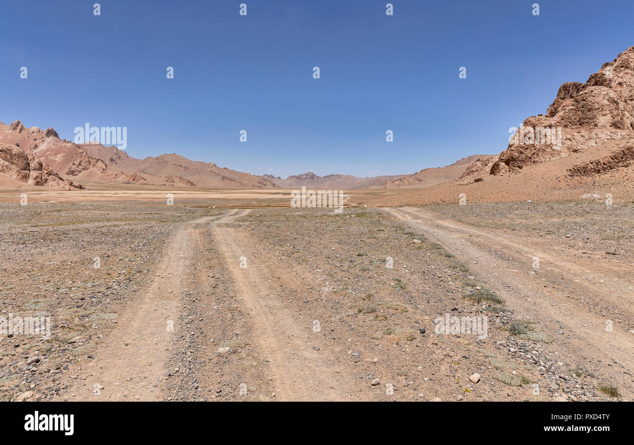 Remote valleys east of Murghab, Murghab District, Pamir Mountains, Gorno Badakhshan Autonomous Region, Tajikistan Stock Photo