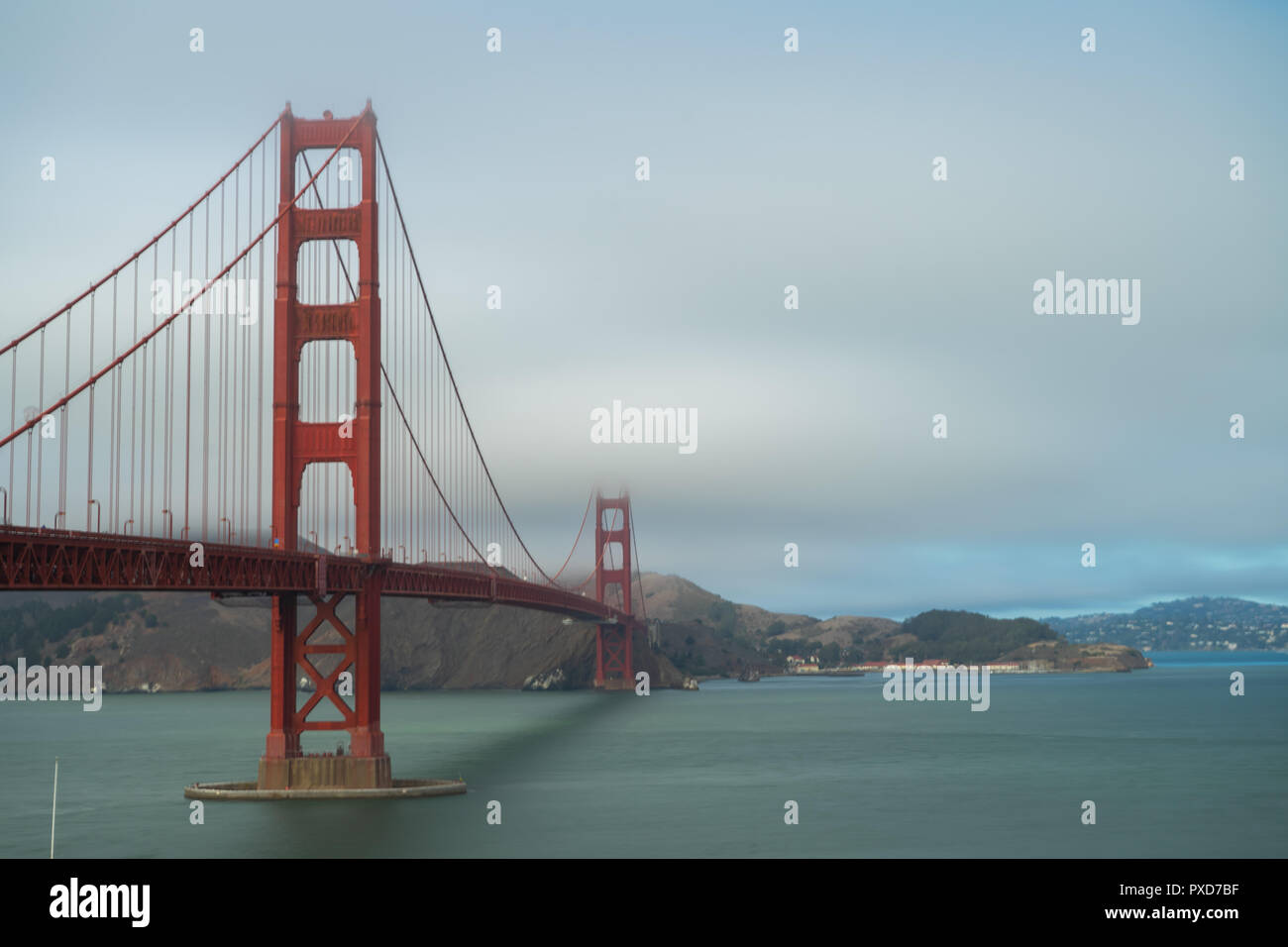 Foggy Golden Gate Bridge Stock Photo