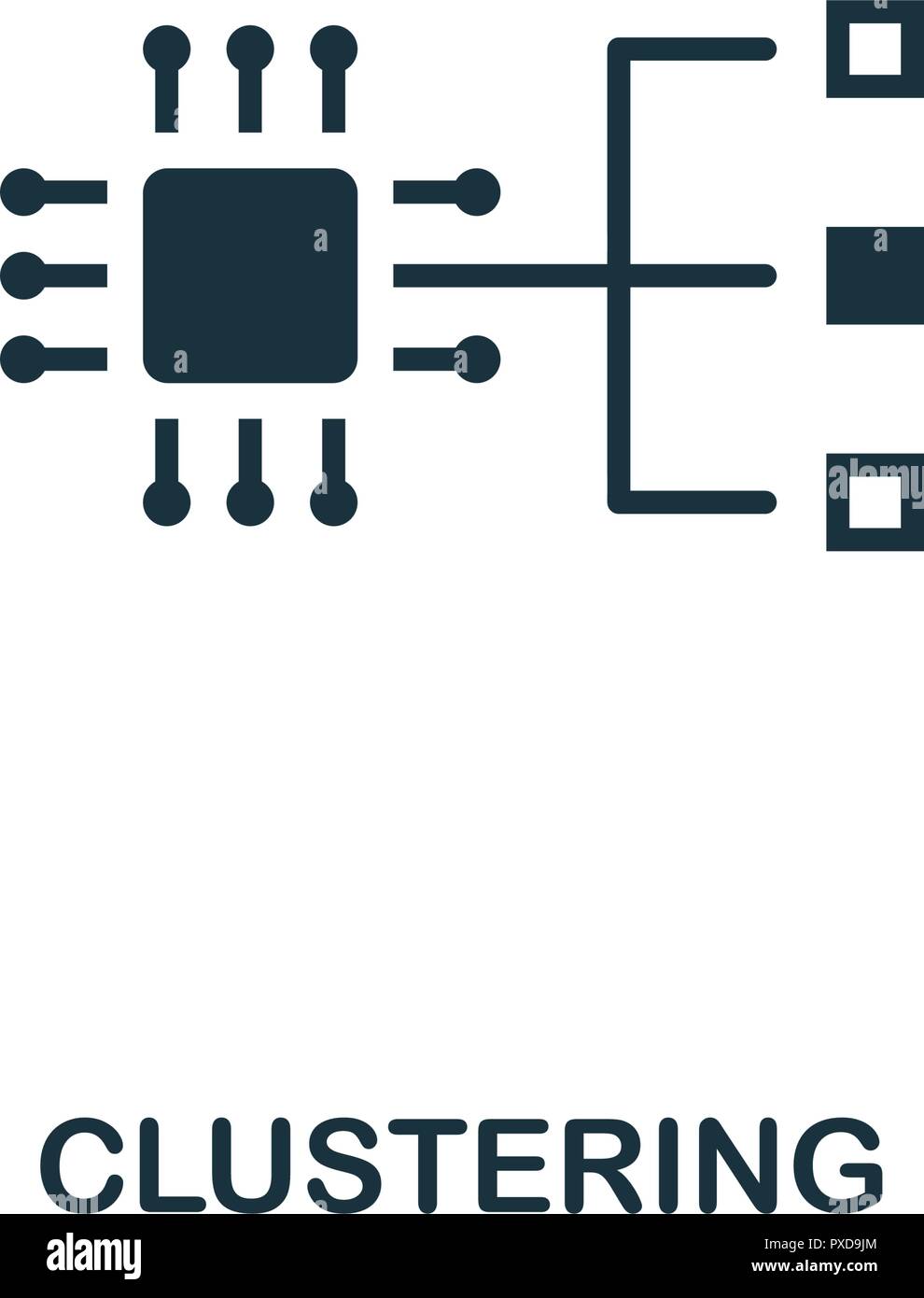 Clustering icon. Premium style design from artificial intelligence ...