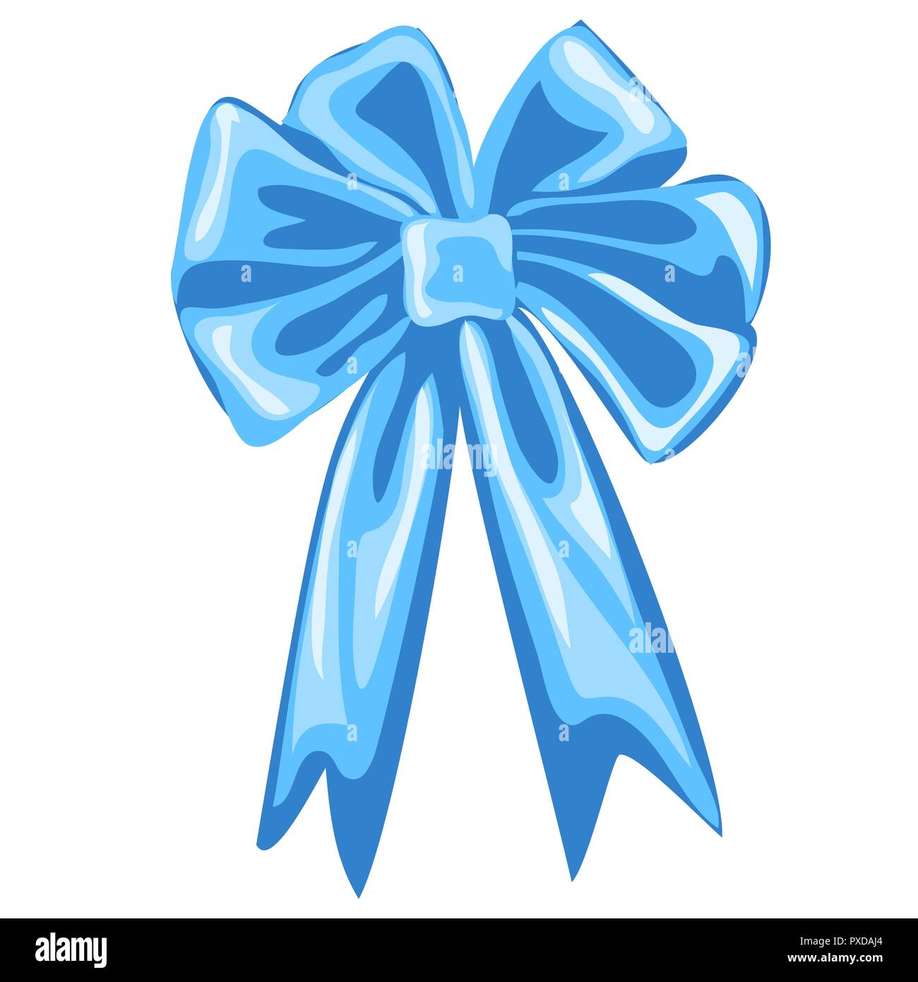 Blue ribbon tied in bow Stock Vector Images Alamy
