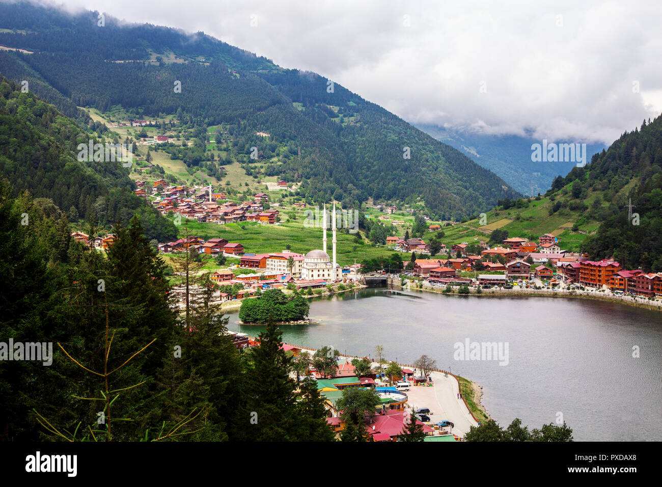 Uzungol in Caykara - Trabzon, also popular destination for summer tourism. Stock Photo
