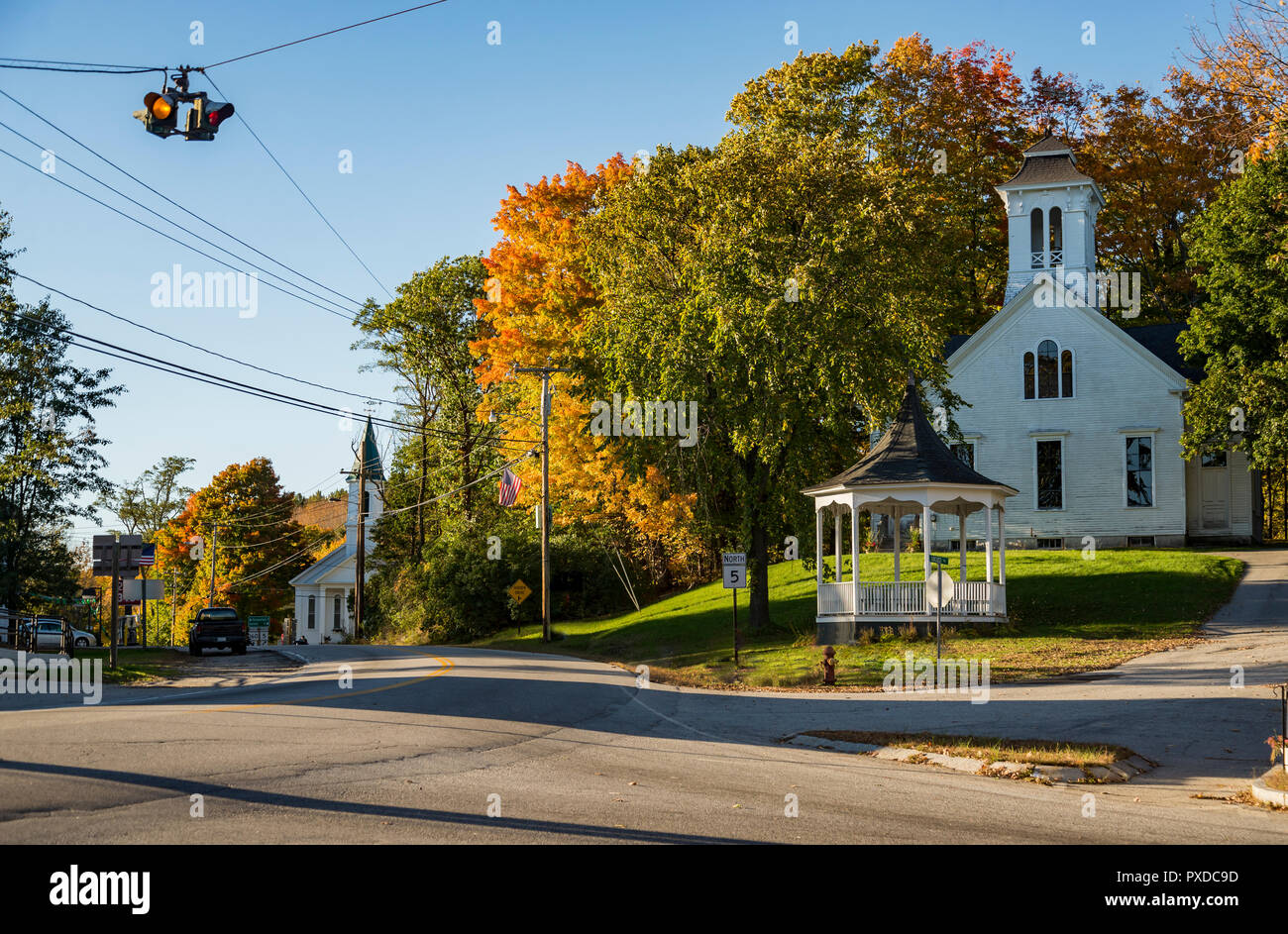 New England Church in the Fall in Limerick Maine, USA Stock Photo Alamy
