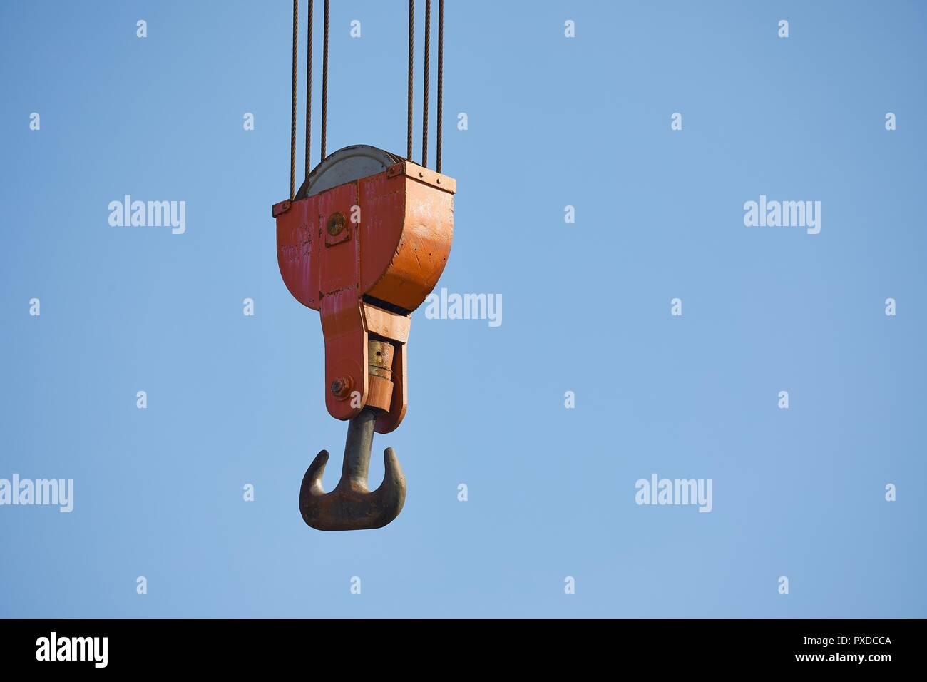 Old Crane Hooks Stock Photo