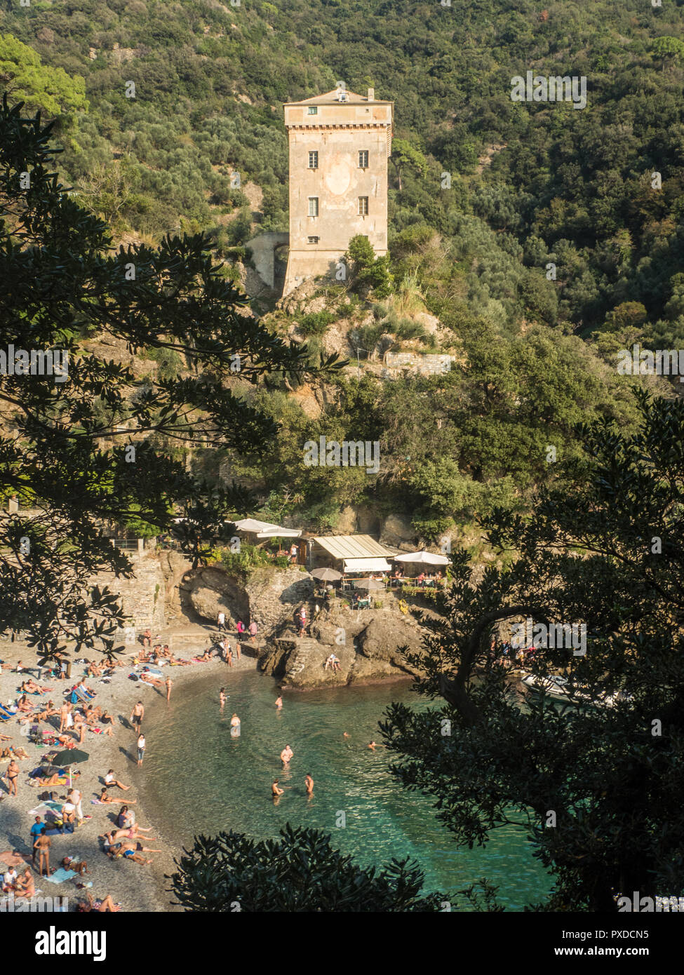 San Fruttuoso cove, Liguria region, Italy. Stock Photo