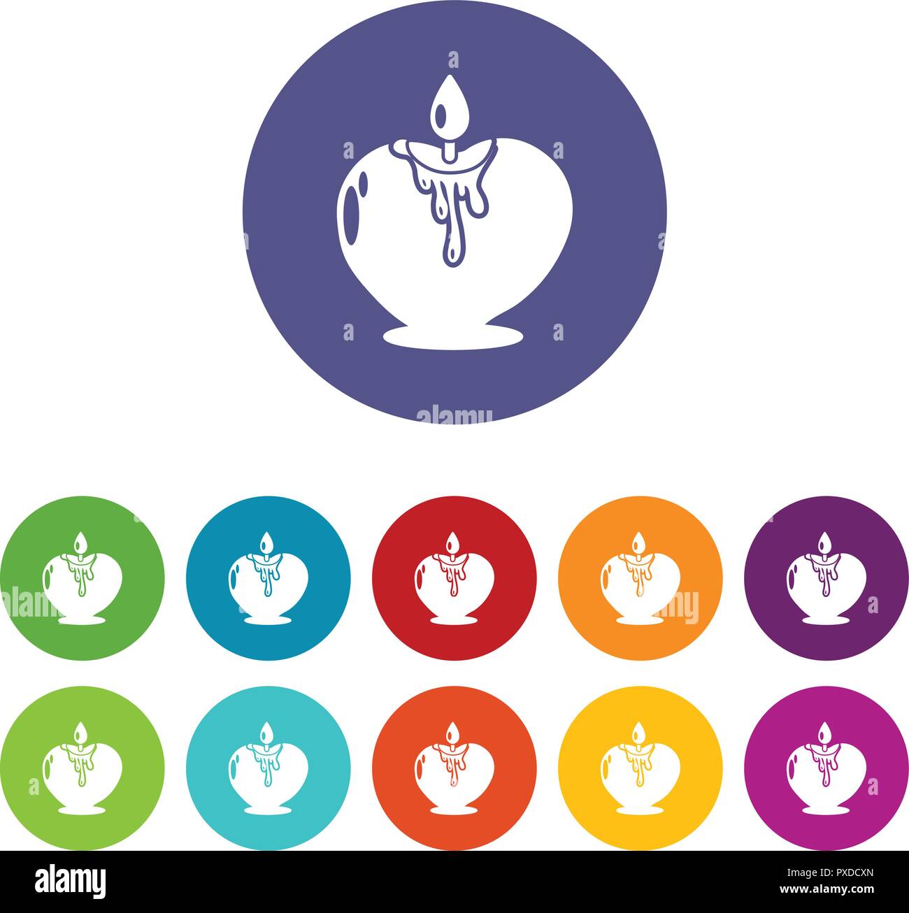 Candle romance icon, simple black style Stock Vector Image & Art Alamy