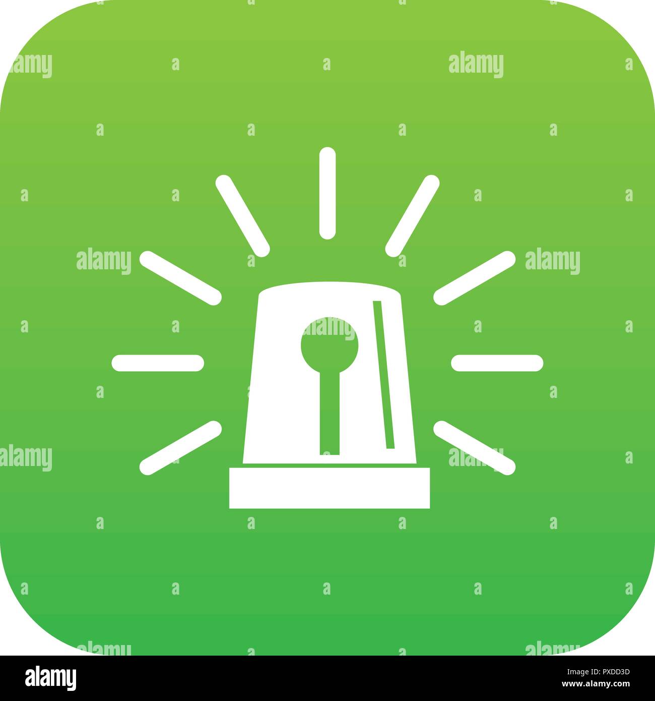 Flashing emergency light icon digital green Stock Vector Image & Art