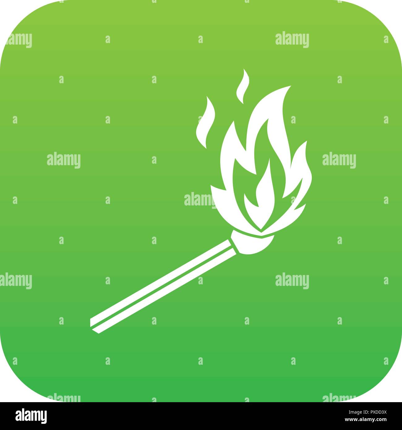 Match flame icon digital green Stock Vector Image & Art - Alamy