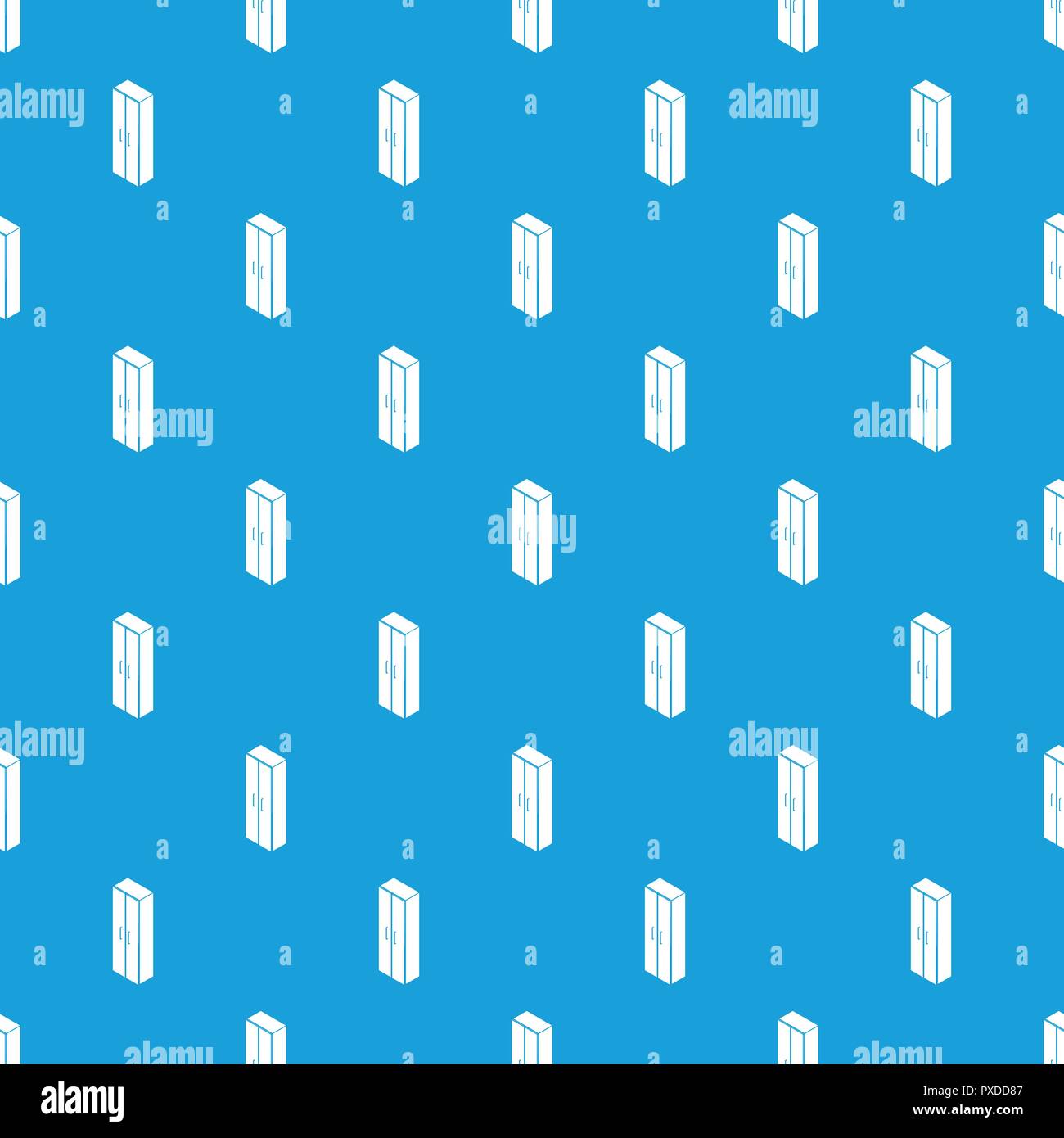 Wardrobe pattern vector seamless blue Stock Vector