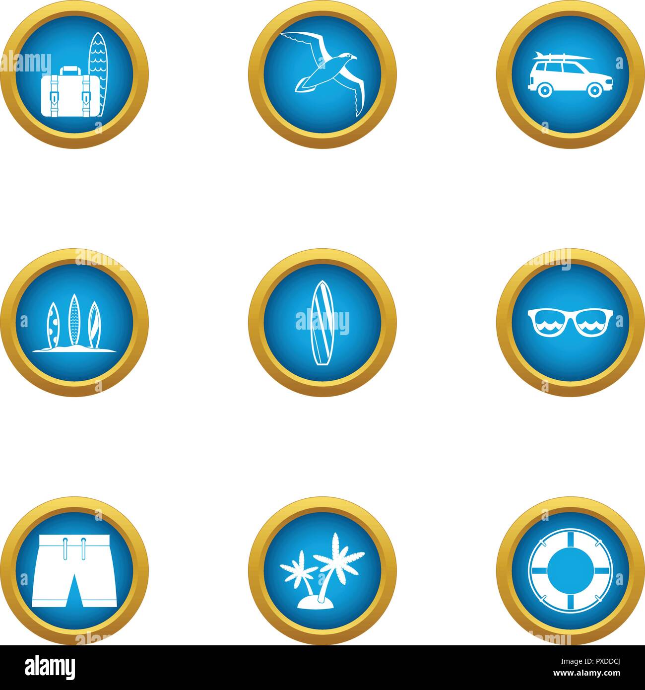 Visitor icons set, flat style Stock Vector Image & Art - Alamy