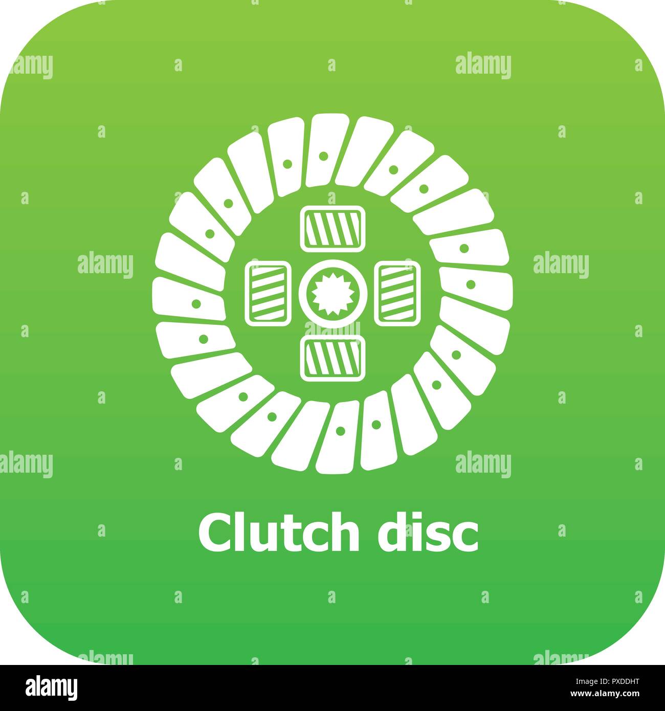 Clutch disc icon green vector Stock Vector
