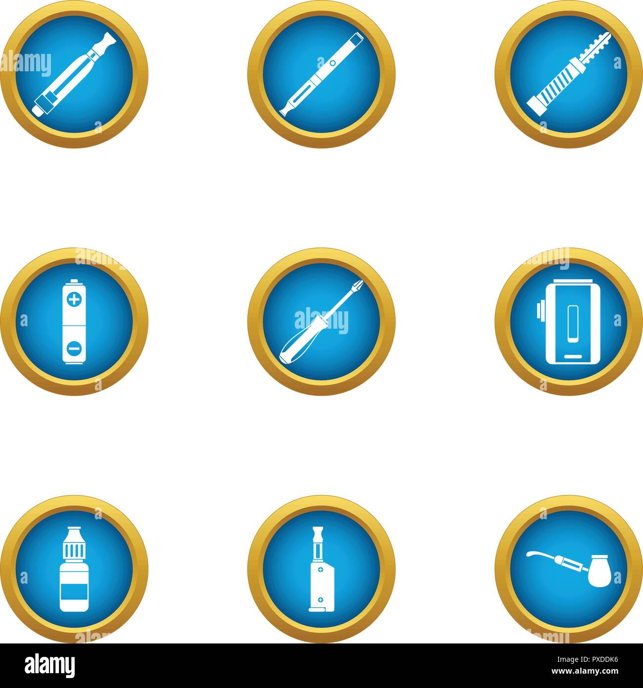 Smoking mix icons set, flat style Stock Vector Image & Art - Alamy
