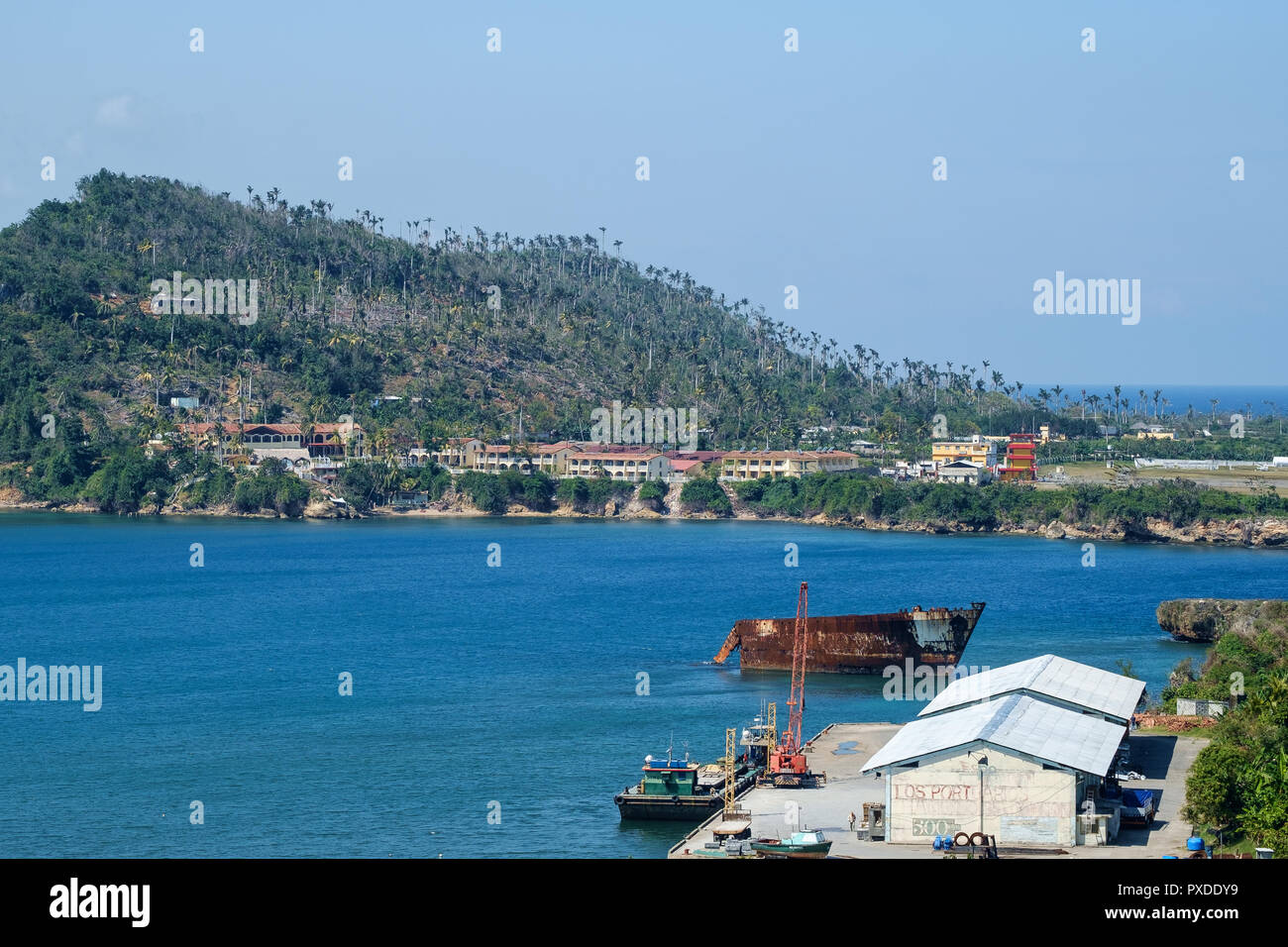 Port of Baracoa, Baracoa Bay Stock Photo - Alamy