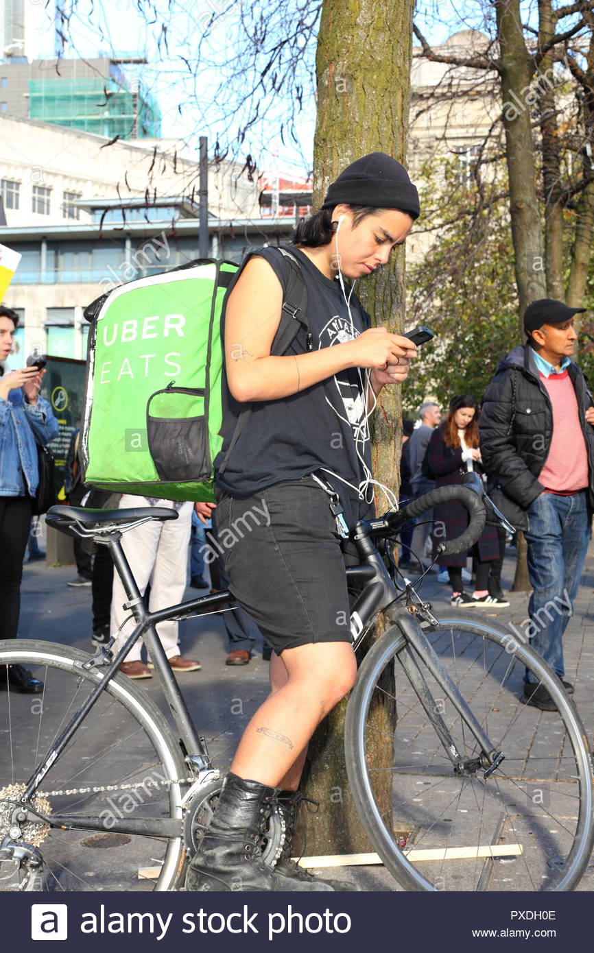 uber eats on a bike