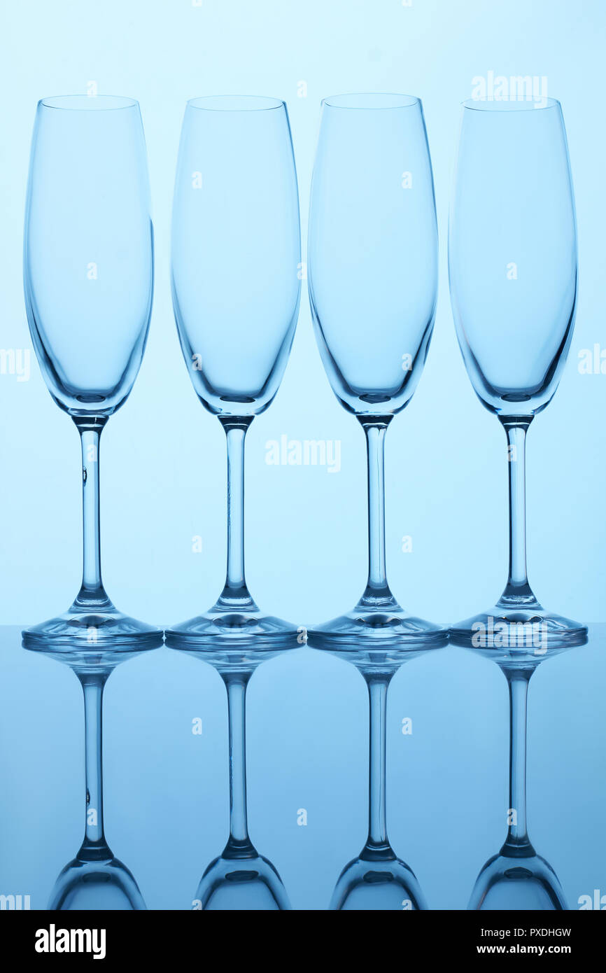 Four champagne glass cups Stock Photo Alamy