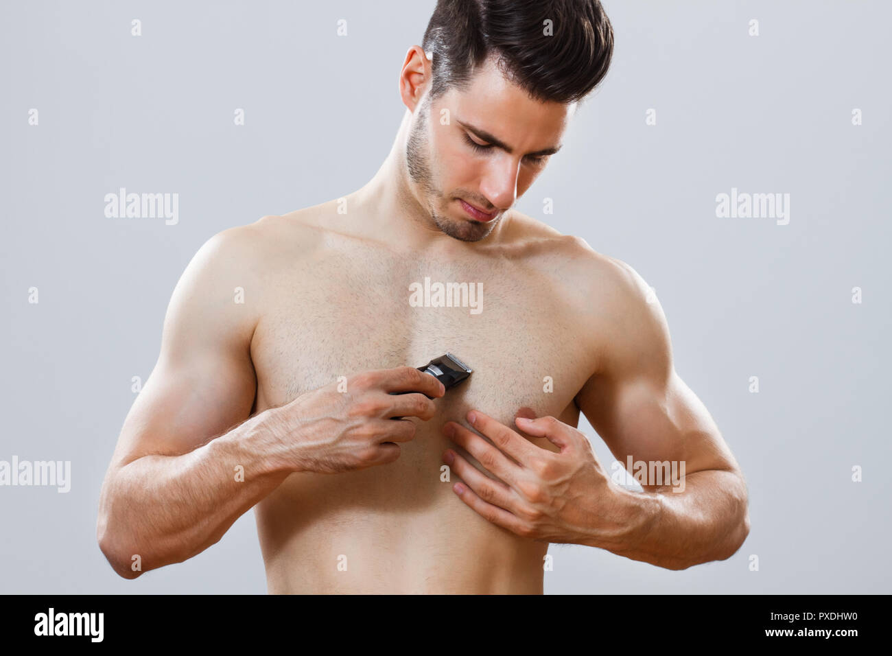 Chest Hair Shaving Stock Photos Chest Hair Shaving Stock Images