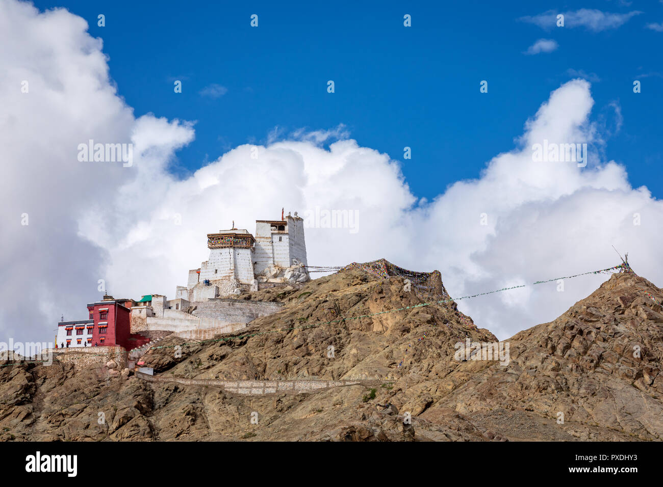 Namgyal Tsemo Gompa, Leh, Ladakh, Kashmir, India Stock Photo